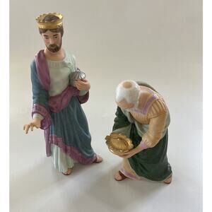 LENOX Renaissance‎ Nativity TWO Kings 1991 Figurines Authentic Porcelain